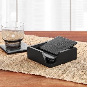 Hotel collection Coasters set of 4 Akwaaba Black